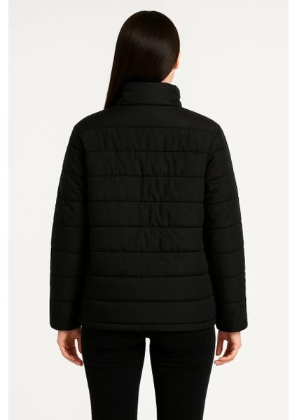 Kadın Bomber Mont Ceket – Su Itici Kumaş, Kapitone Astarlı, Fermuarlı, Kışlık - Siyah fiyatları