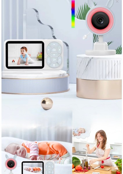 Bebek Kamerası Gece Görüşlü Tablet Ekranlı Bebek Monitörü