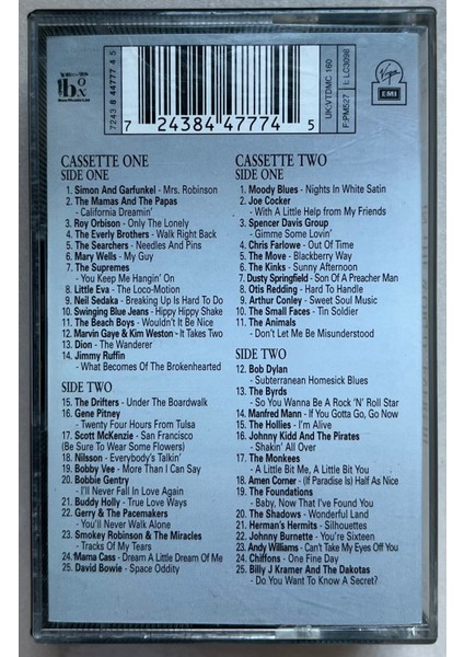 The Best Sixties In The World Ever Çift Kaset (Orijinal Dönem Baskı 2 Kaset) fiyatları