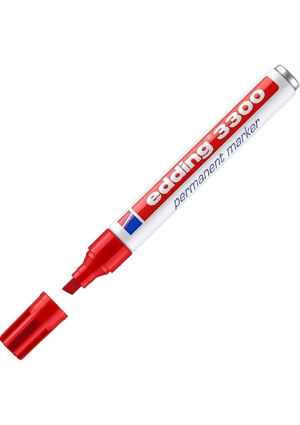 Edding Markör Permanent Kesik Uçlu 1-5 mm Kırmızı (10 Lu PAKET93300