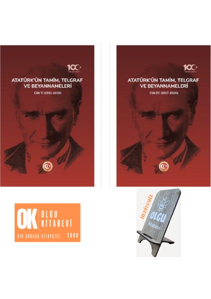 Atatürk'ün Tamim, Telgraf ve Beyannameleri / 2 Kitap Takım Ciltli