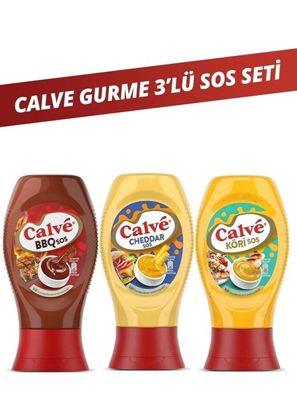 Barbekü Sos 290GR& Cheddar Sos 240GR& Köri Sos 260GR