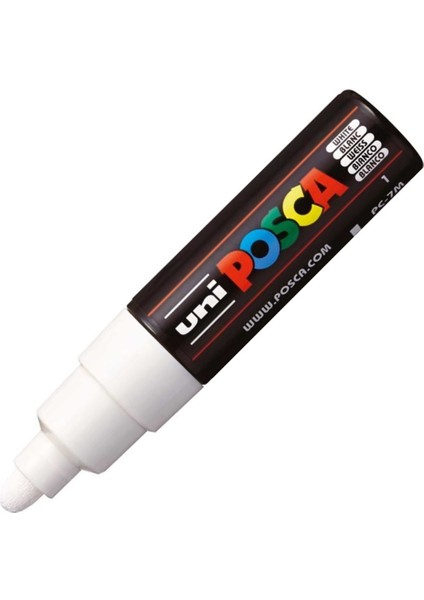 Uni-Ball Posca 4.5-5.5 Su Bazli Poster Markörü Beyaz Pc-7m