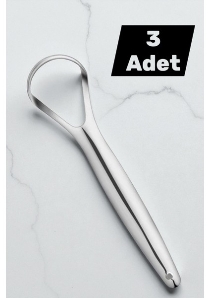 3 Adet Çelik Dil Temizleyici Dil Sıyırıcı Paslanmaz Çelik Ağız Bakım Fırçası Dil Plak Temizleme Aparatı