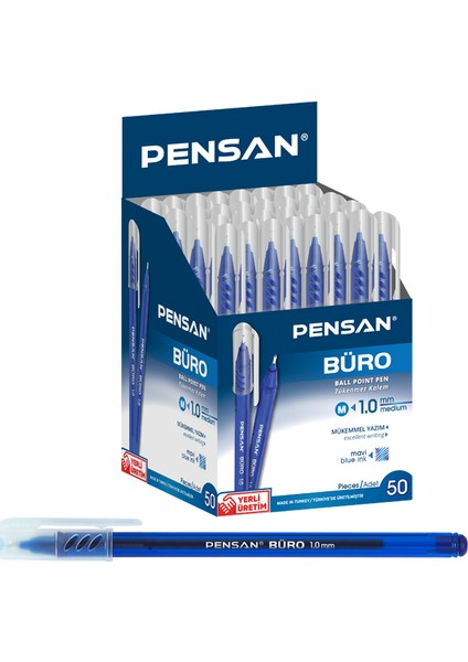 Pensan Tükenmez Kalem Büro 1 mm Mavi (50 Li) 2270 fiyatları