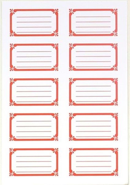 Gıpta Okul Etiketi Frame Kırmızı 3 Yp