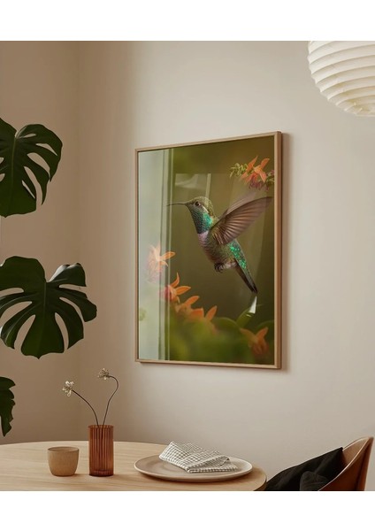 Çiçekler Arasında Sinek Kuşu Poster indirimleri