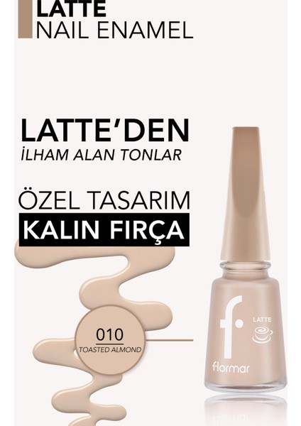 Latte Yüksek Pigmentli & Parlak Bitişli Kahve Tonlu Oje modelleri