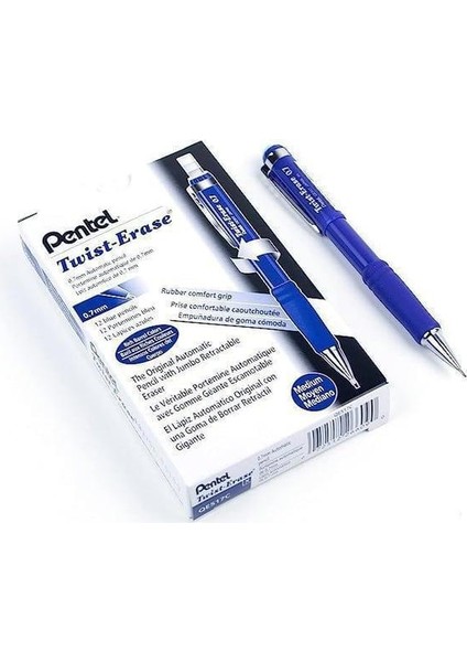 Pentel Versatil Kalem Twıst Metal Klipsli Büyük Boy Silgili 0.5 mm QE515-CX