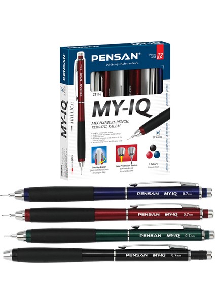 Pensan Versatil Kalem My Iq 0.7 mm 21116-12-LI-PKT