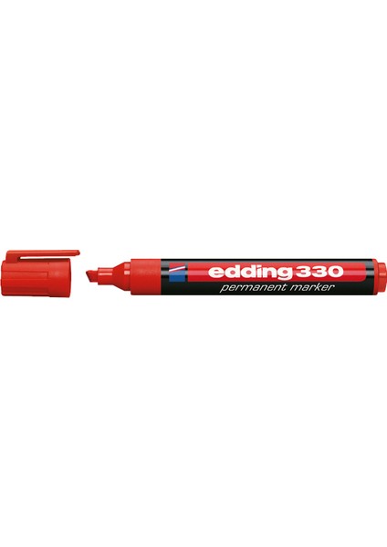 Edding Markör (10 Adet)Permanent Kesik Uçlu 1-5 mm Kırmızı 330