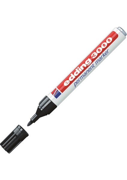 Edding Markör Permanent Yuvarlak Uçlu (10 Adet) 1.5-3 mm Siyah 3000