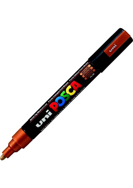 Uni-Ball Posca 1.8-2.5 Su Bazlı Poster Markörü Bronz Pc-5m