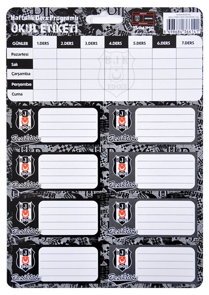 Tmn Okul Etiketi Beşiktaş Ders Programlı 3 Yp 463644