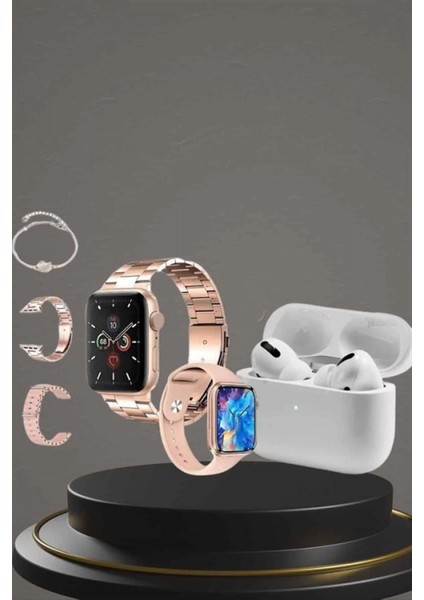 3 Kordonlu Pembe Amoled Ekran Akıllı Saat ve Yeni Nesil Pro Kablosuz Bluetooth Kulaklık Anc/enc indirimleri