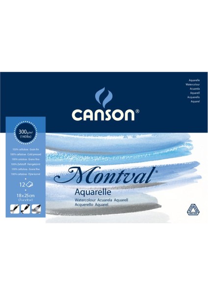 Canson Montval Sulu Boya Blok Pad Canmontv 12 Syf 18X25 300 gr