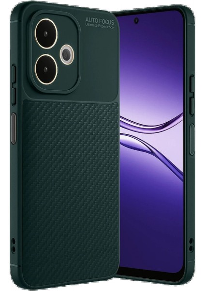Oppo A5 Pro 4g Kılıf Auto Focus Karbon Kapak - Koyu Yeşil fiyatları
