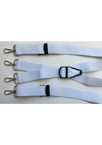 Beyaz Kancalı Pantolon Askısı 4 Kancalı
