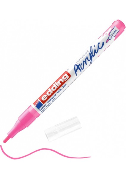 Edding Markör Akrilik Ince Uçlu Fosforlu Pembe 069-10-LI-PKT