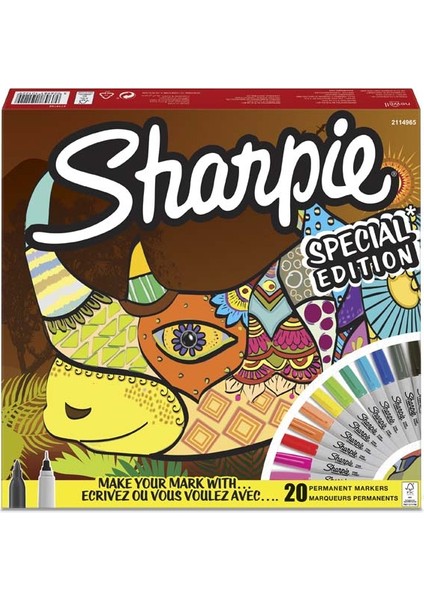 Sharpie Markör Permanent Fine 20 Li Gergedan 2110122