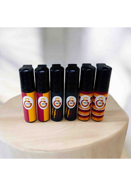 Lisanslı Galatasaray Rüzgar Turbo Jet Çakmak 6 Adet