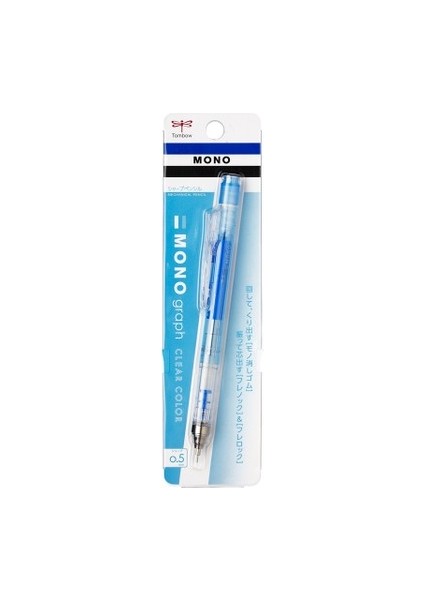 Tombow Versatil Kalem Mono Graph 0.5 mm Şeffaf Mavi