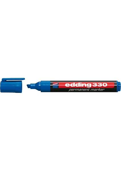 Edding Markör (10 Adet)Permanent Kesik Uçlu 1-5 mm Mavi 330