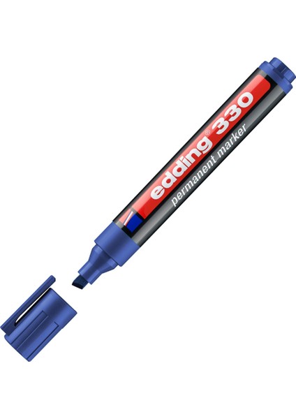Edding Markör (10 Adet)Permanent Kesik Uçlu 1-5 mm Mavi 330 modelleri
