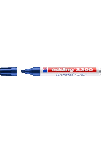 Edding Markör Permanent Kesik Uçlu 1-5 mm Mavi 3300 (10 Lu Paket)