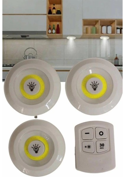 Bfs Kablosuz Pilli Işıldak Masa Lambası Mutfak Tezgah Altı Banyo Dolabı Dolap Içi fırsatları