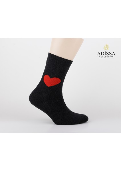 6'lı Kadın Kalpli Çorap Seti | Yıkanmış Parfümlü, Kışlık Havlu Termal, Sevimli Desenli Çorap fırsatları