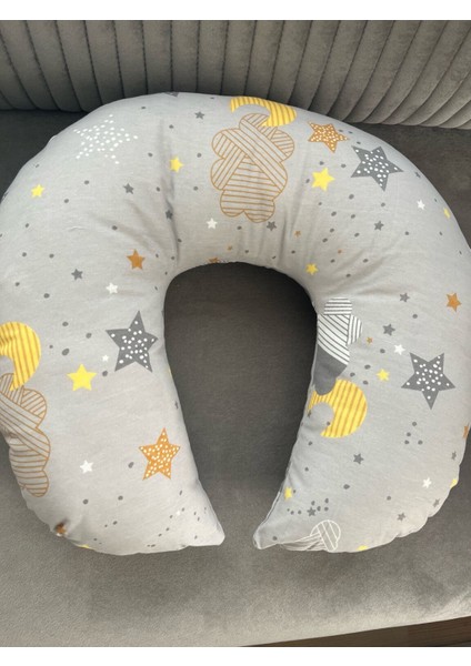 Bebek Emzirme ve Destek Yastığı Gri