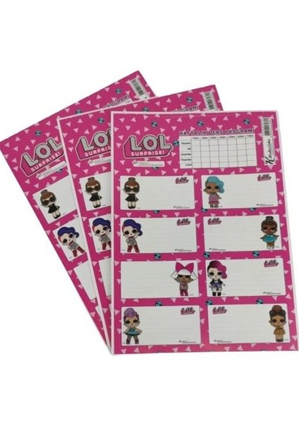 Lol Okul Etiketi Ders Programlı 3 Lü 220130-93