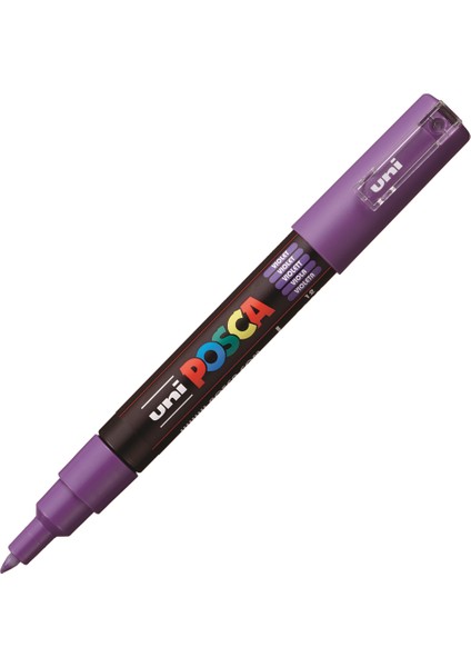 Uni-Ball Markör Boyama Posca Su Bazlı Poster 0.7 mm Mor Pc-1m-6-Pkt