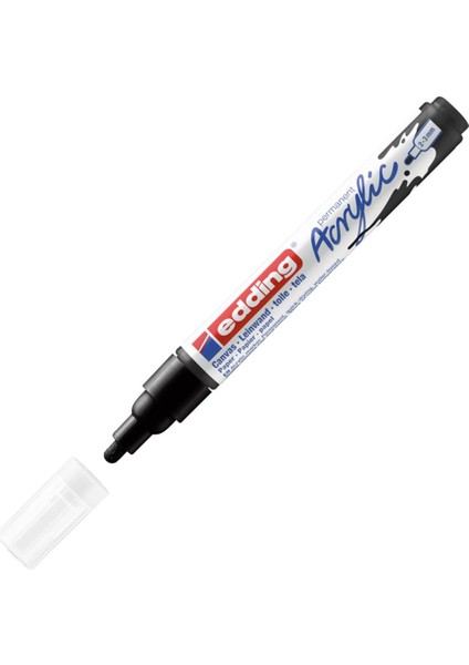 Edding Markör Akrilik Orta Uçlu 2-3 mm Siyah 901 5100--10 Lu
