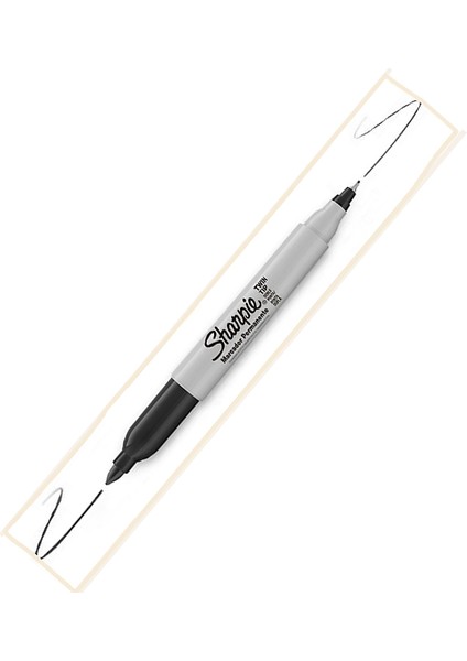 Sharpie Markör Permanent Twin Çift Uçlu Siyah S0811100