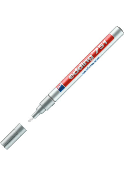 Edding Markör Boya Dekor Yuvarlak Uçlu 1-2 mm Gümüş (10 Adet) 751 modelleri