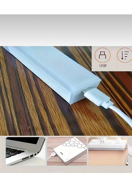 Hareket Sensörlü Şarjlı LED Beyaz Panel ,elbise Dolabı Çalışma Masası Ev LED Lamba Işık fırsatları