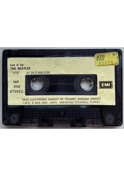 The Beatles Let It Be Kaset (Kartonet Yoktur Sadece Kasettir Türk Baskı Orijinal Dönem Kaset)