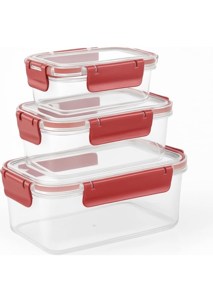 Life 3 Adet Vakumlu Sızdırmaz Saklama Kabı Seti 375ML 900ML 1700ML MIT1163