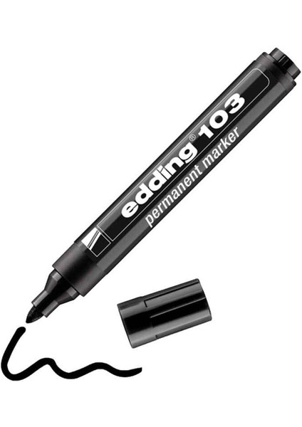 Eddıng 103 Permanent Markör Siyah (10 Lu)