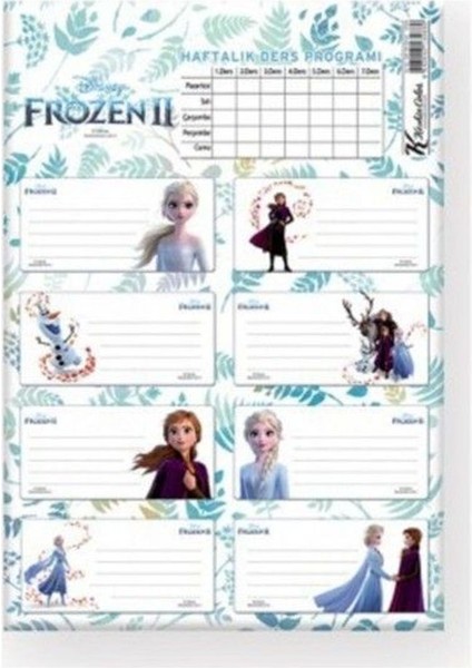 Keskin Color Okul Etiketi Ders Programlı Frozen Iı 3 Lü 220130-92