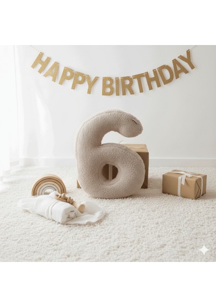 Morbido 6 Rakamı, Yastık, Kırlent, Elyaf Dolgulu, Welsoft , 40 cm fiyatları