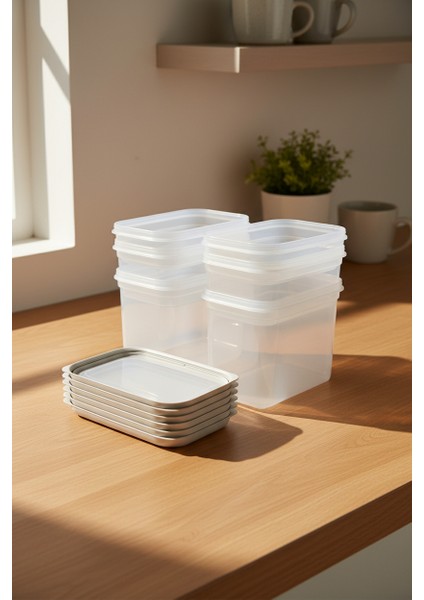 Hide Plus 6'lı Saklama Kabı Beyaz ( 2x 1,9lt - 2x 1 Lt - 2x 0,70 Lt) modelleri