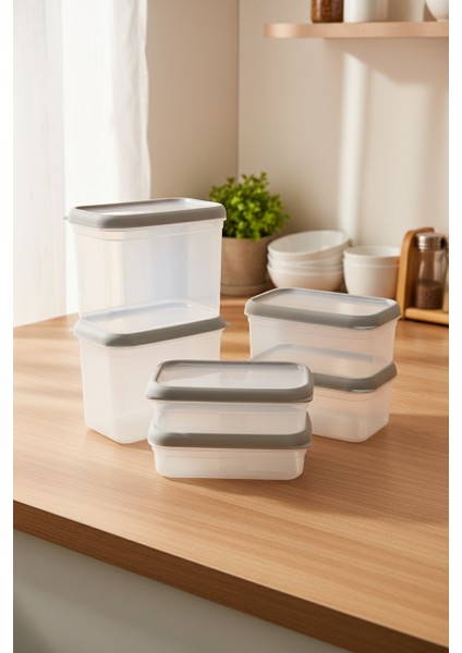 Hide Plus 6'lı Saklama Kabı Beyaz ( 2x 1,9lt - 2x 1 Lt - 2x 0,70 Lt) fırsatları