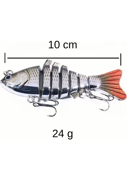 Eklemli Segmentli Balık Yemi Çok Bölmeli Balık Hareketli (10 Cm, 24 G)