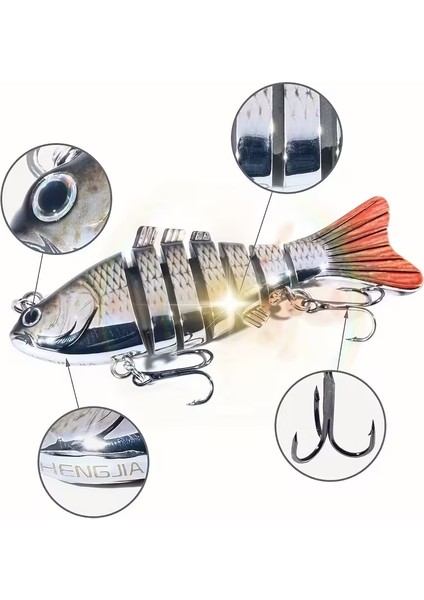 Eklemli Segmentli Balık Yemi Çok Bölmeli Balık Hareketli (10 Cm, 24 G)