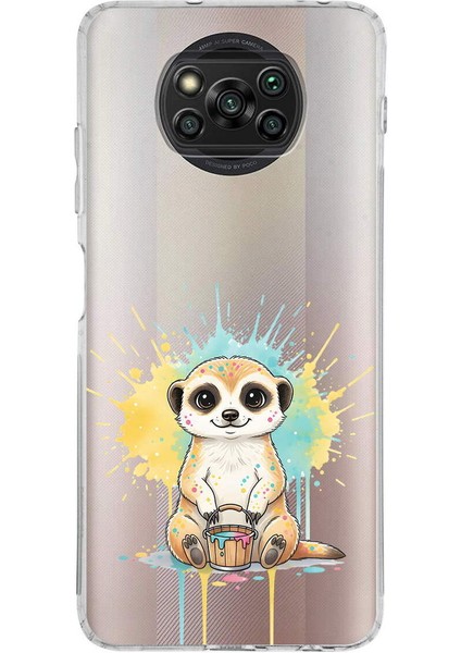 Poco X3 Pro ile Uyumlu Splash Mirket Tasarımlı Şeffaf Silikon Kılıf