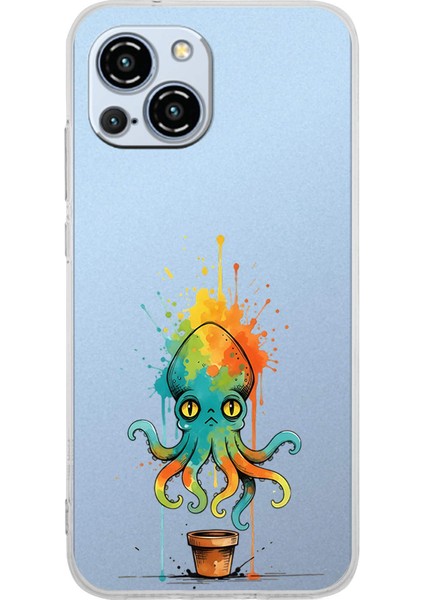 Reeder S23 Pro Max ile Uyumlu Splash Kedi Tasarımlı Şeffaf Silikon Kılıf