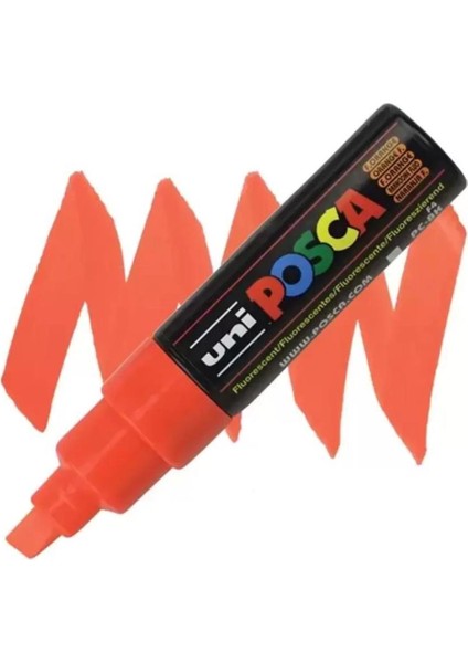 Uni-Ball Posca 8.0 Su Bazlı Boyama Markörü F.turuncu-6-Pkt